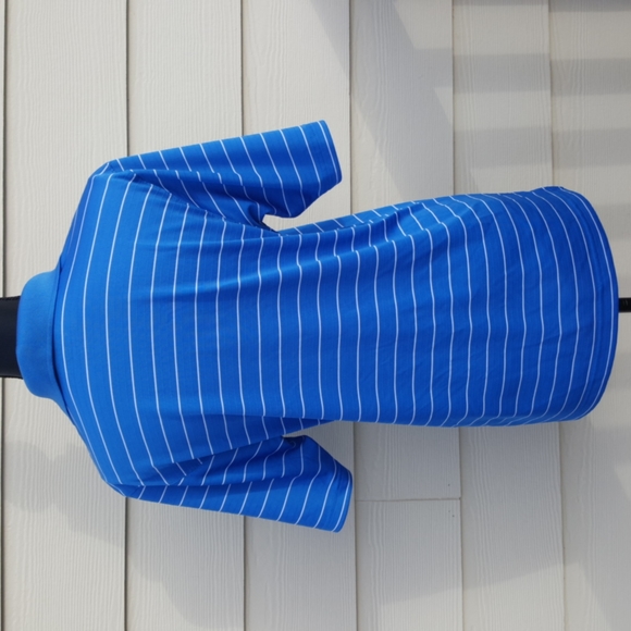 CHAMPION GOLF Blue Stripe Unisex Polo Golf Shirt (Men's - S, Women's - M) - Picture 4 of 12